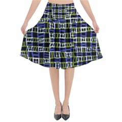 Blocks Illusion Flared Midi Skirt by Sparkle