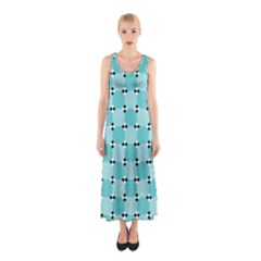 Illusion Blocks Pattern Sleeveless Maxi Dress by Sparkle