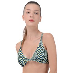 Illusion Waves Pattern Knot Up Bikini Top by Sparkle