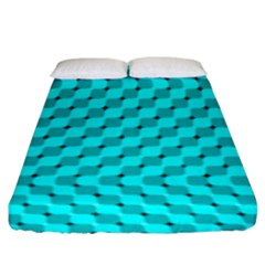 Illusion Waves Pattern Fitted Sheet (king Size) by Sparkle