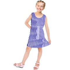 Illusion Waves Pattern Kids  Tunic Dress by Sparkle