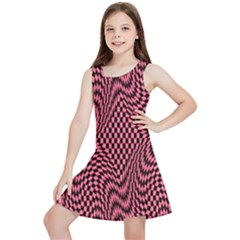 Illusion Waves Pattern Kids  Lightweight Sleeveless Dress by Sparkle