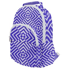 Illusion Waves Pattern Rounded Multi Pocket Backpack by Sparkle