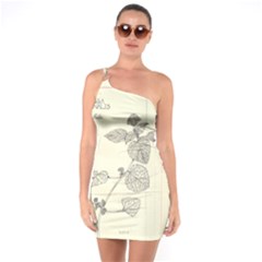 Lemon Balm One Soulder Bodycon Dress by Limerence