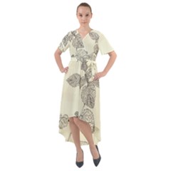 Lemon Balm Front Wrap High Low Dress by Limerence