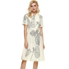 Lemon Balm Button Top Knee Length Dress by Limerence