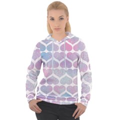 Multicolored Hearts Women s Overhead Hoodie by SychEva