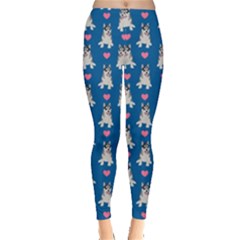 Little Husky With Hearts Leggings  by SychEva