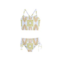 Abstract Pattern Geometric Backgrounds   Girls  Tankini Swimsuit by Eskimos