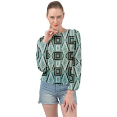 Abstract Geometric Design   Geometric Fantasy   Banded Bottom Chiffon Top by Eskimos