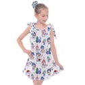 Cute Snowmen Celebrate New Year Kids  Tie Up Tunic Dress View1