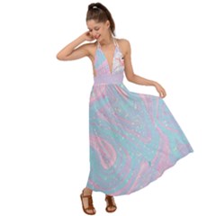 Flamingo1 Backless Maxi Beach Dress by flowerland