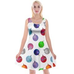 Christmas Balls Reversible Velvet Sleeveless Dress by SychEva