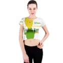 Lemon Over Pear Crew Neck Crop Top View1