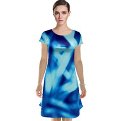 Blue Abstract 2 Cap Sleeve Nightdress by DimitriosArt