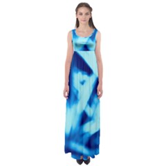 Blue Abstract 2 Empire Waist Maxi Dress by DimitriosArt