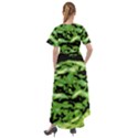 Green  Waves Abstract Series No11 Front Wrap High Low Dress View2