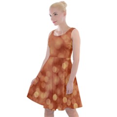 Light Reflections Abstract No7 Peach Knee Length Skater Dress by DimitriosArt