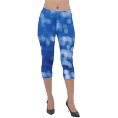 Light Reflections Abstract No2 Lightweight Velour Capri Leggings  by DimitriosArt