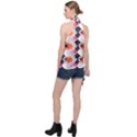 Digi Anim Halter Asymmetric Satin Top View2