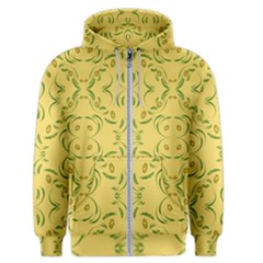 Floral Folk Damask Pattern Fantasy Flowers Floral Geometric Fantasy Men s Zipper Hoodie by Eskimos