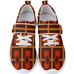 Abstract Pattern Geometric Backgrounds   Men s Velcro Strap Shoes by Eskimos