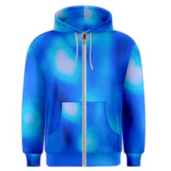 Blue Vibrant Abstract Men s Zipper Hoodie by DimitriosArt