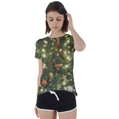 Christmas Tree Decoration Photo Short Sleeve Foldover Tee by dflcprintsclothing