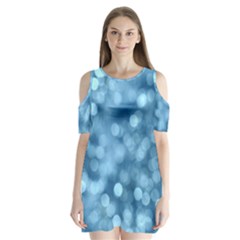 Light Reflections Abstract No8 Cool Shoulder Cutout Velvet One Piece by DimitriosArt