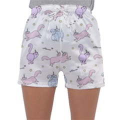 Unicorn Cats Pattern 2 Sleepwear Shorts by Littlebird