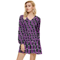 S1e1tina Tiered Long Sleeve Mini Dress by SomethingForEveryone