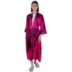 Purple Abstract Stars Maxi Satin Kimono by DimitriosArt