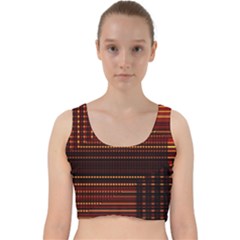 Gradient (97) Velvet Racer Back Crop Top by Sparkle