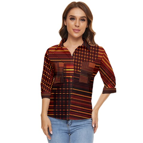 Gradient (97) Women s Quarter Sleeve Pocket Shirt by Sparkle