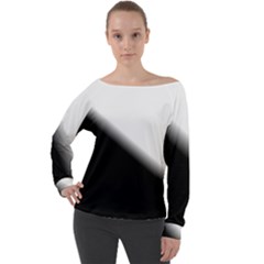 Gradient Off Shoulder Long Sleeve Velour Top by Sparkle