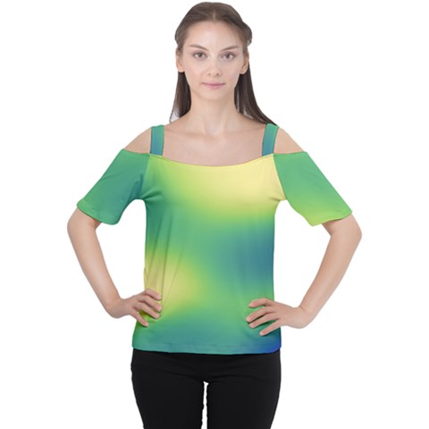 Gradientcolors Cutout Shoulder Tee by Sparkle