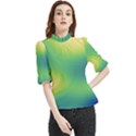 Gradientcolors Frill Neck Blouse View1