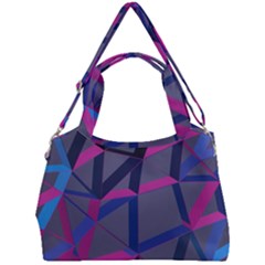 3d Lovely Geo Lines Double Compartment Shoulder Bag by Uniqued