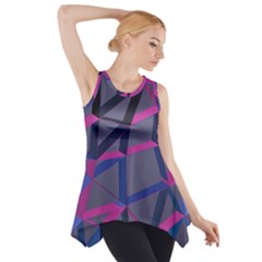 3d Lovely Geo Lines Side Drop Tank Tunic by Uniqued