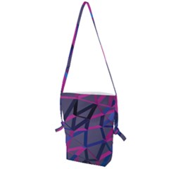 3d Lovely Geo Lines Folding Shoulder Bag by Uniqued