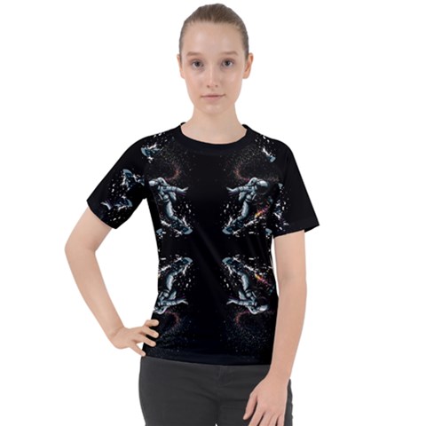 Digital Illusion Women s Sport Raglan Tee by Sparkle