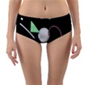 Digital Illusion Reversible Mid-Waist Bikini Bottoms View3