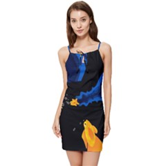 Digital Illusion Summer Tie Front Dress by Sparkle