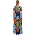 Abstract pattern geometric backgrounds   High Waist Short Sleeve Maxi Dress View2