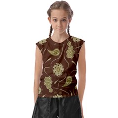 Floral Pattern Paisley Style  Kids  Raglan Cap Sleeve Tee by Eskimos