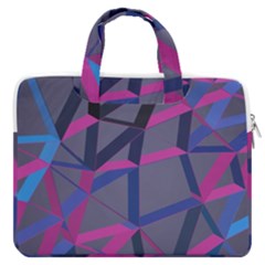 3d Lovely Geo Lines Macbook Pro Double Pocket Laptop Bag (large) by Uniqued