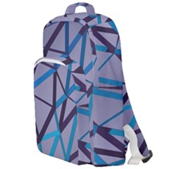 3d Lovely Geo Lines 2 Double Compartment Backpack by Uniqued