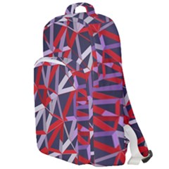 3d Lovely Geo Lines Vii Double Compartment Backpack by Uniqued