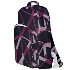 3d Lovely Geo Lines Iii Double Compartment Backpack by Uniqued