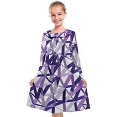 3d Lovely Geo Lines X Kids  Midi Sailor Dress by Uniqued